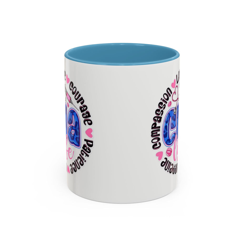 CNA Life Coffee Mug — Compassion, Courage & Patience Accent Mug (11/15oz) Medical Christmas Mug