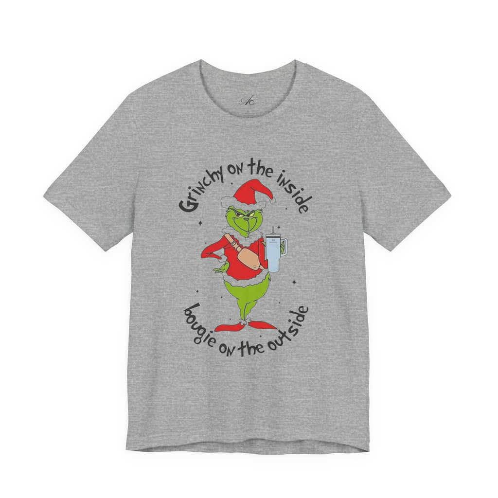 Grinch-Inspired Holiday Tee: 'Grinchy on the Inside, Boogie on the Outside'