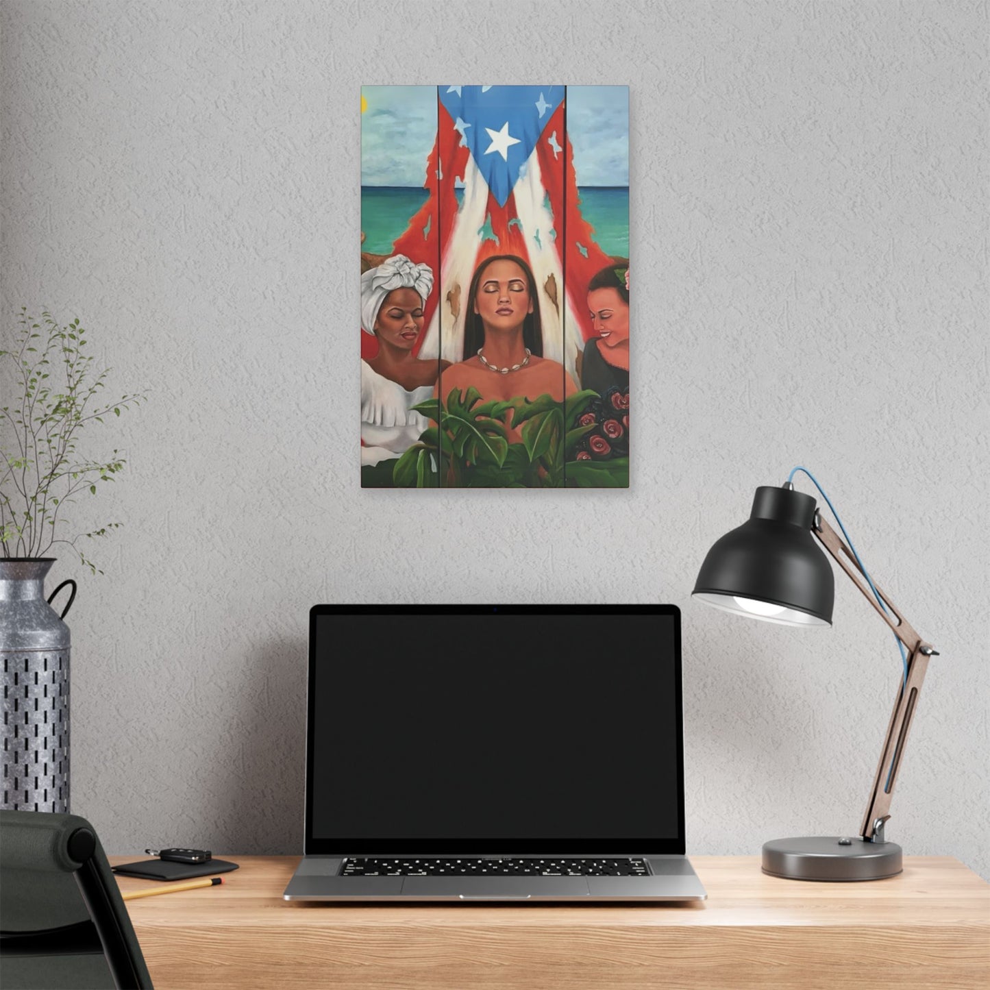 Capturing the Heart and Soul of Puerto Rican Art, Ethnic Canvas Print, Gift for Art Lovers, Beach-Themed Artwork