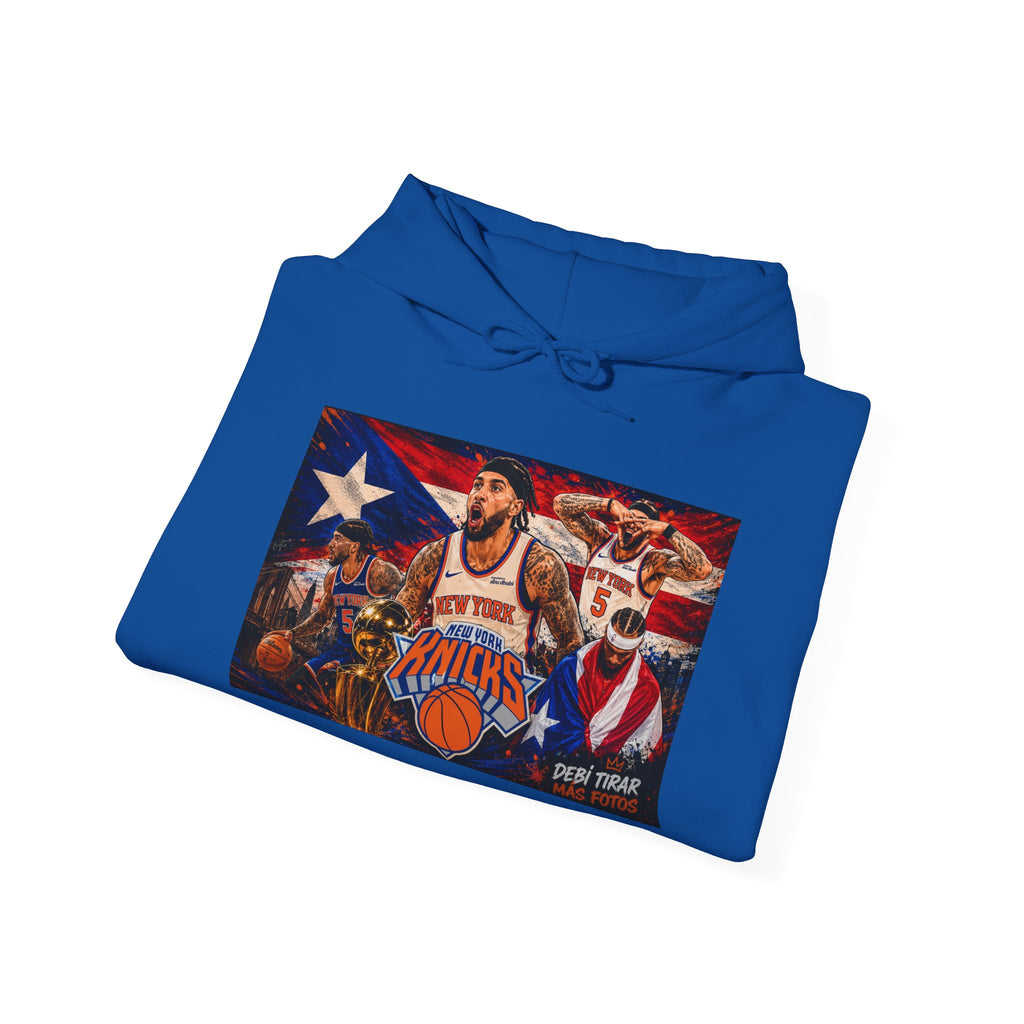 NY-K Retro Player Collage Hoodie — Basketball Fan Sweatshirt