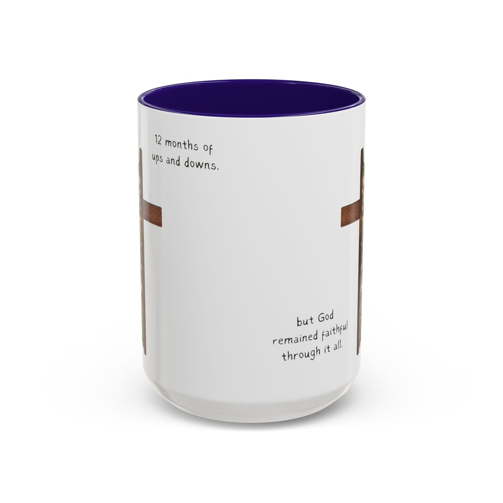 Christian Cross & Pine Tree Mug — Faith Reminder Coffee Cup (11oz/15oz)