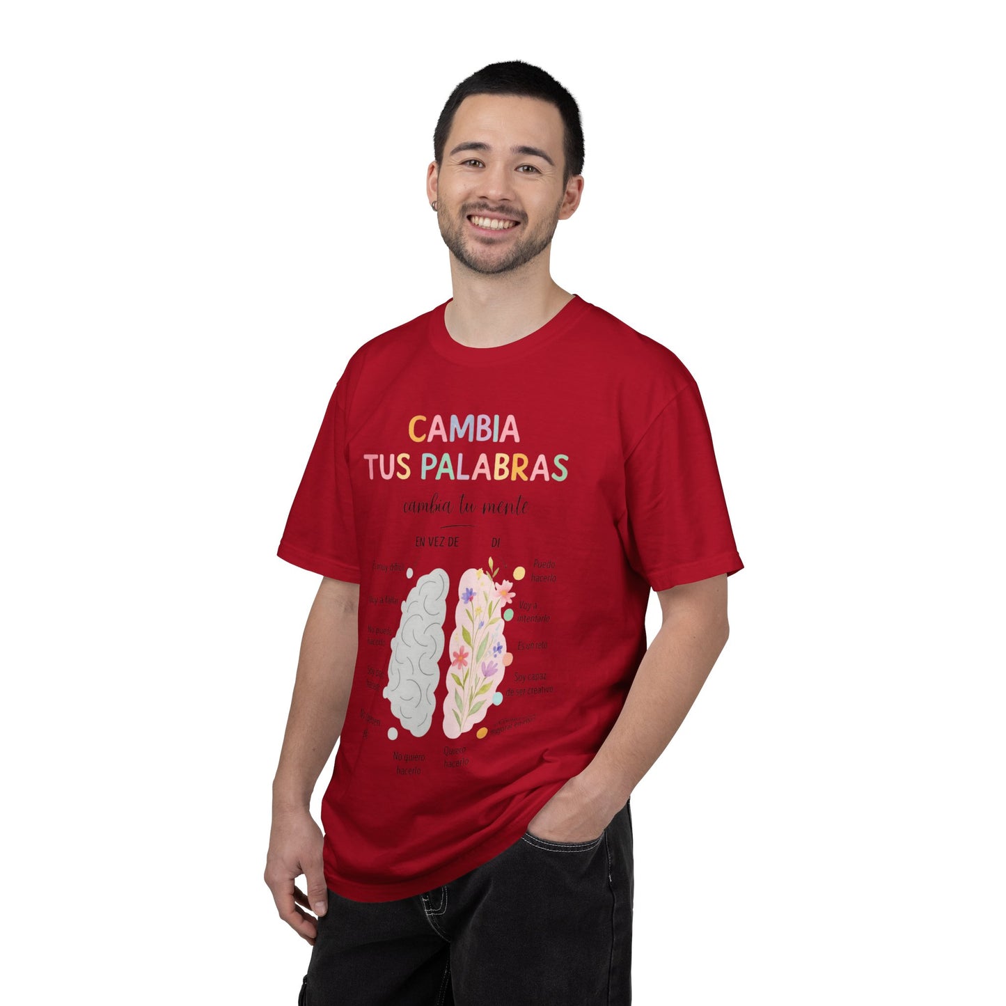 Cambia Tus Palabras Floral Positivity T-Shirt