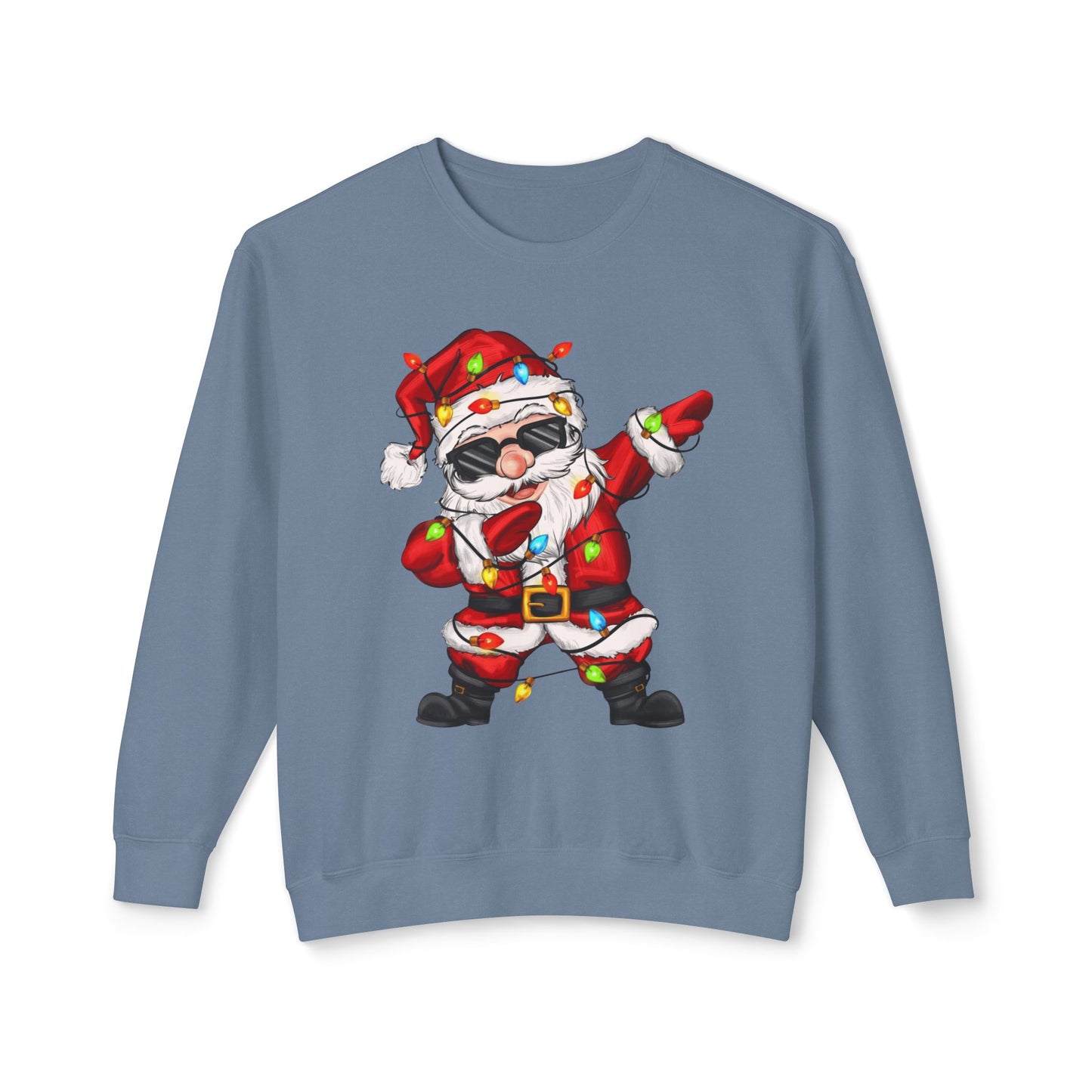 Funny Christmas tee Dabbing Santa Crewneck Sweatshirt  Funny Christmas Holiday Pullover