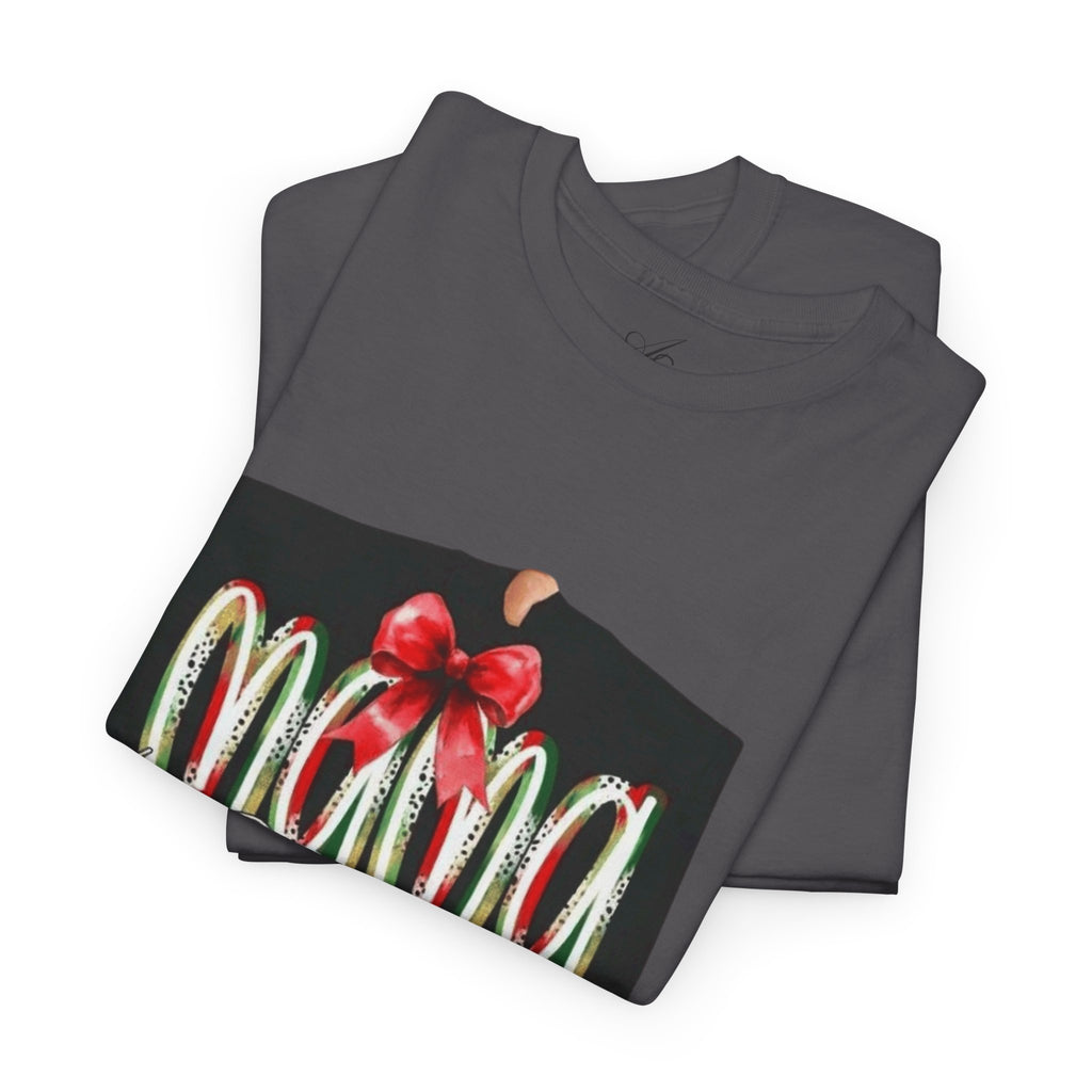 Festive Mama Tee, Cozy Holiday Shirt, Gift for Mom, Christmas T-Shirt, Unisex Cotton Tee