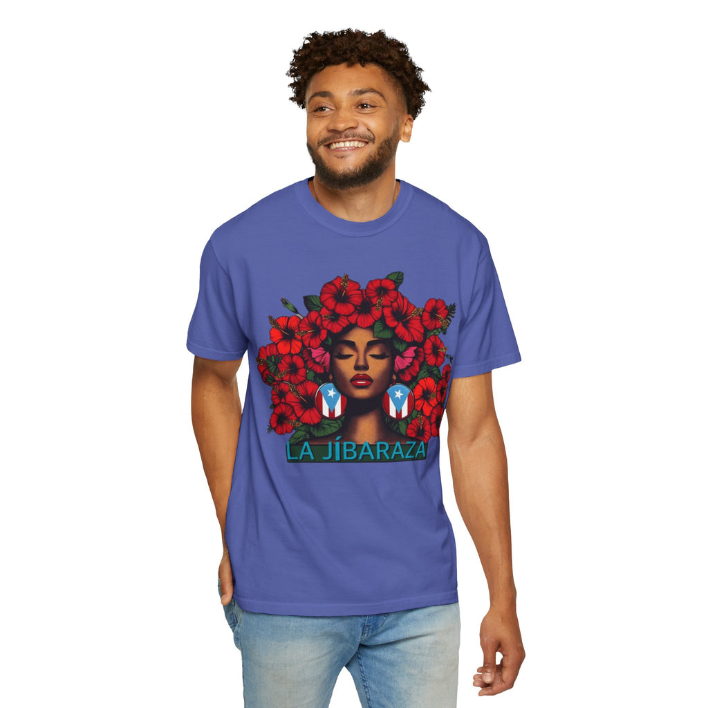 Puerto Rico Navidades T-Shirt — "La Jíbaraza" Floral Puerto Rican Pride Tee