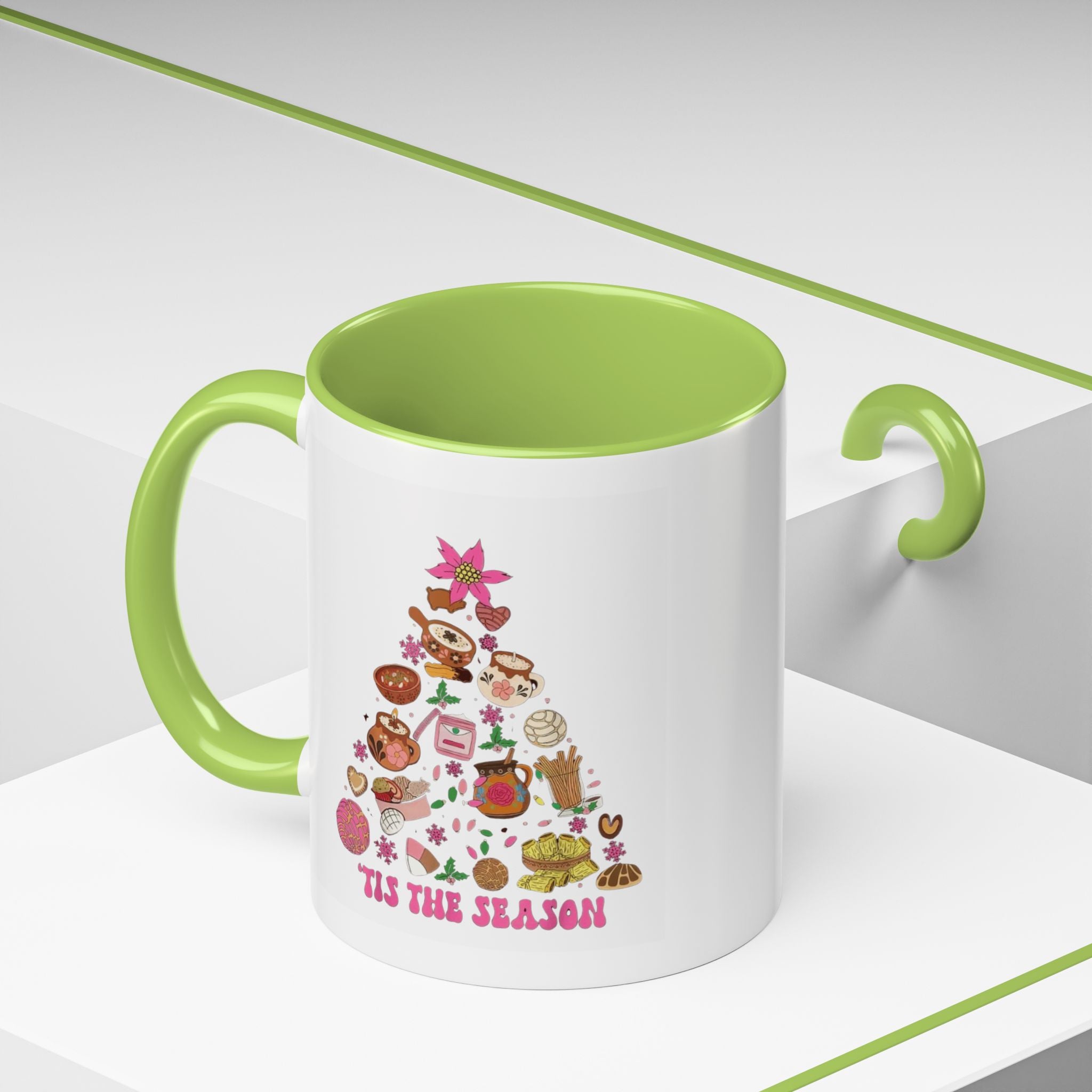 Coffee Mug - 'Tis the Season' Holiday Cookie Tree Accent Mug (11/15oz)