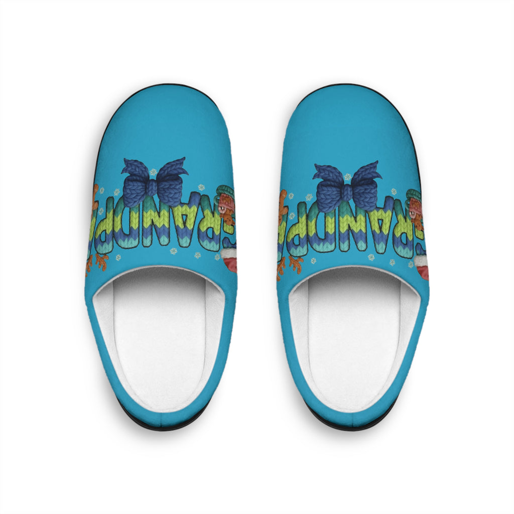 Men's Holiday Slippers  'Grandpa' Cute Santa Fish Design Indoor House Shoes