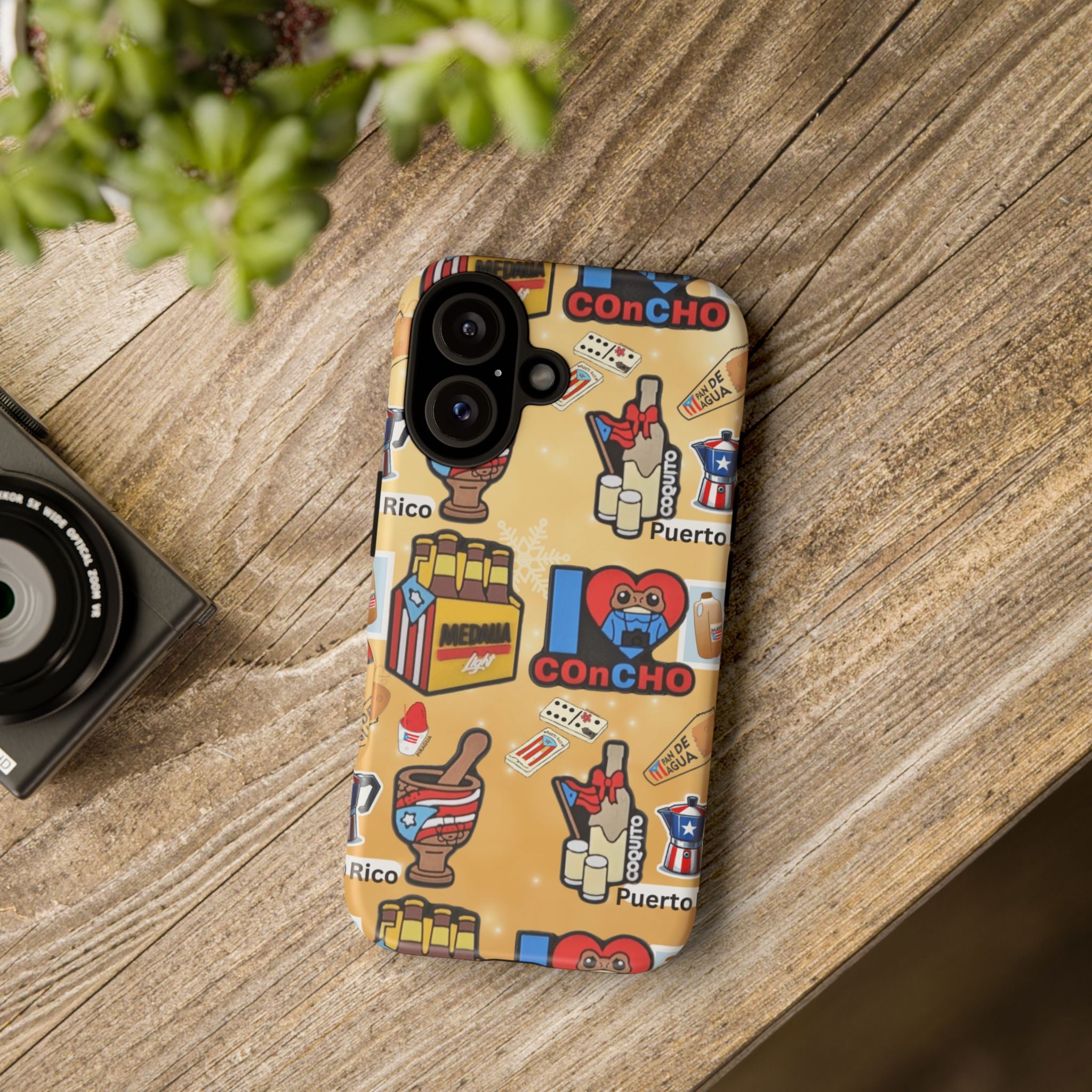 Puerto Rico Sticker Collage Tough Case  ‘I  Concho’ Pattern Phone Case