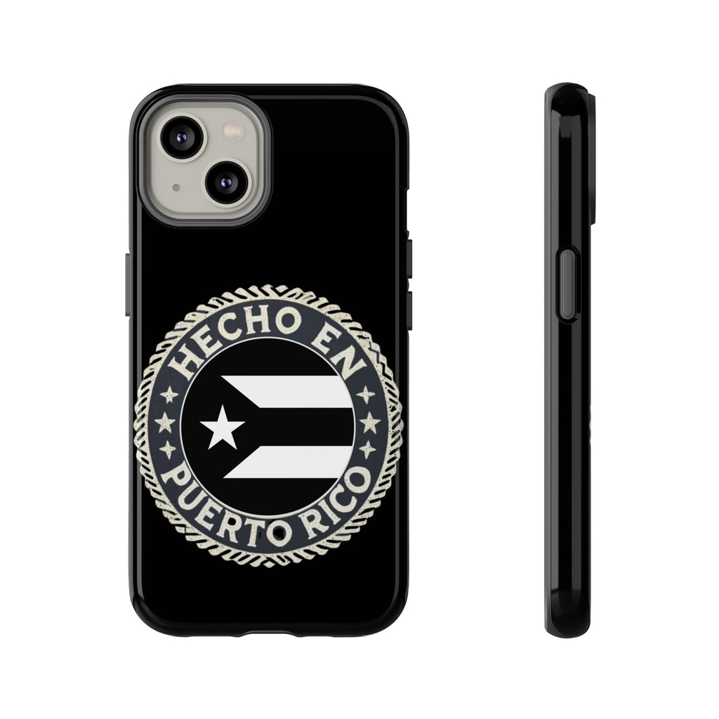 Hecho en Puerto Rico Phone Case  Puerto Rican Flag Emblem Tough Protective Cover