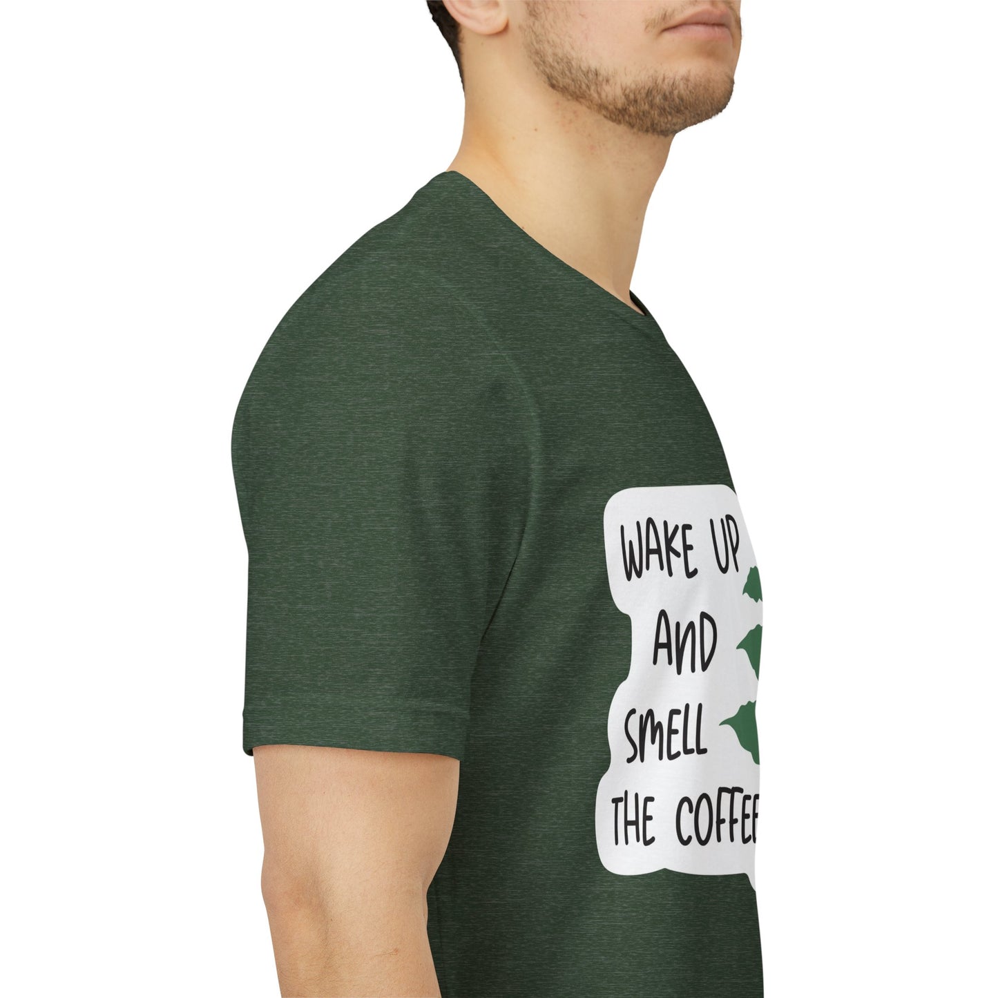 Wake Up and Smell the Coffee Tee  Coffee Plant Graphic T-Shirt
