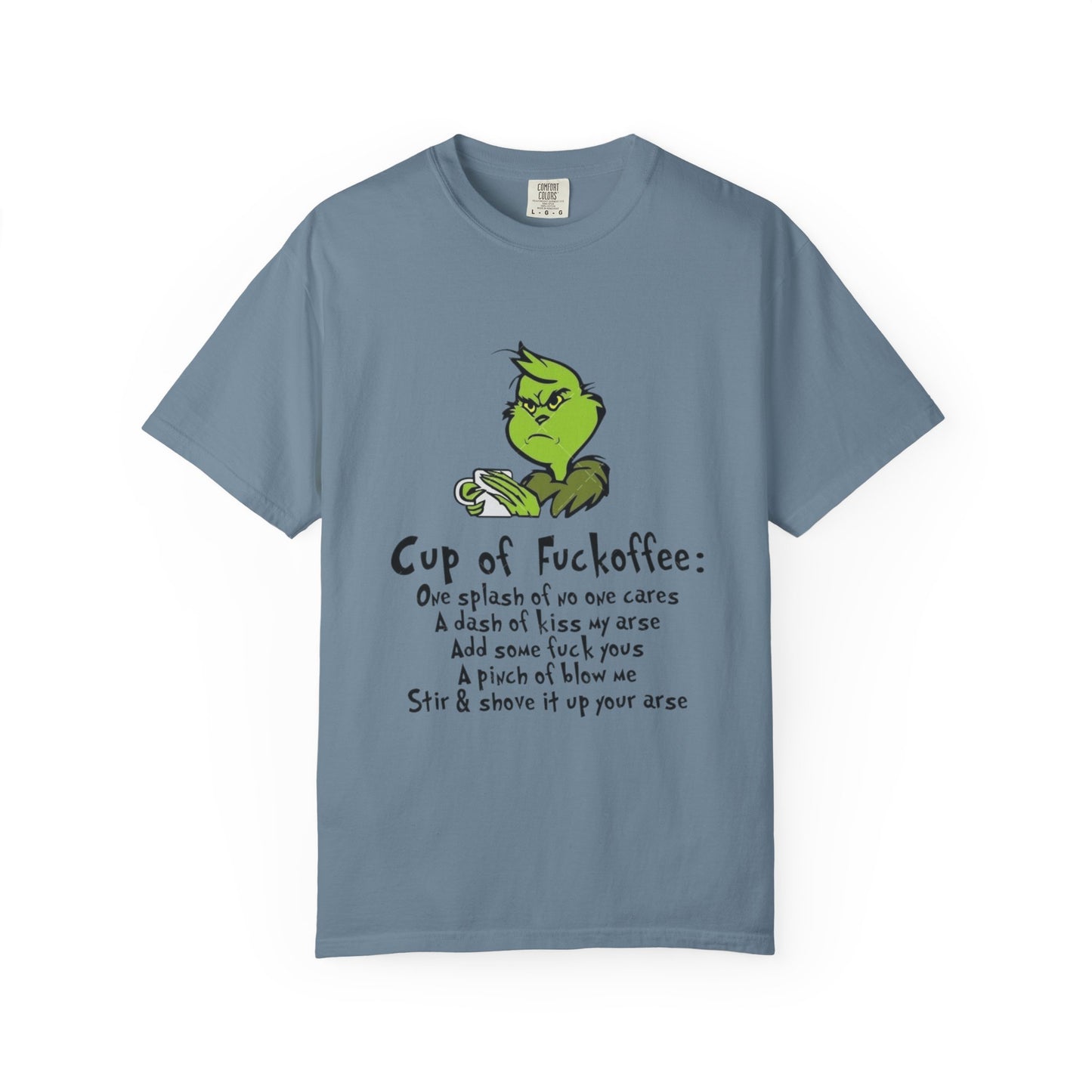 Holiday Graphic Tees  Cozy Festive Wear Funny Grinch-Inspired Unisex T-Shirt Cup of Fuckoffee