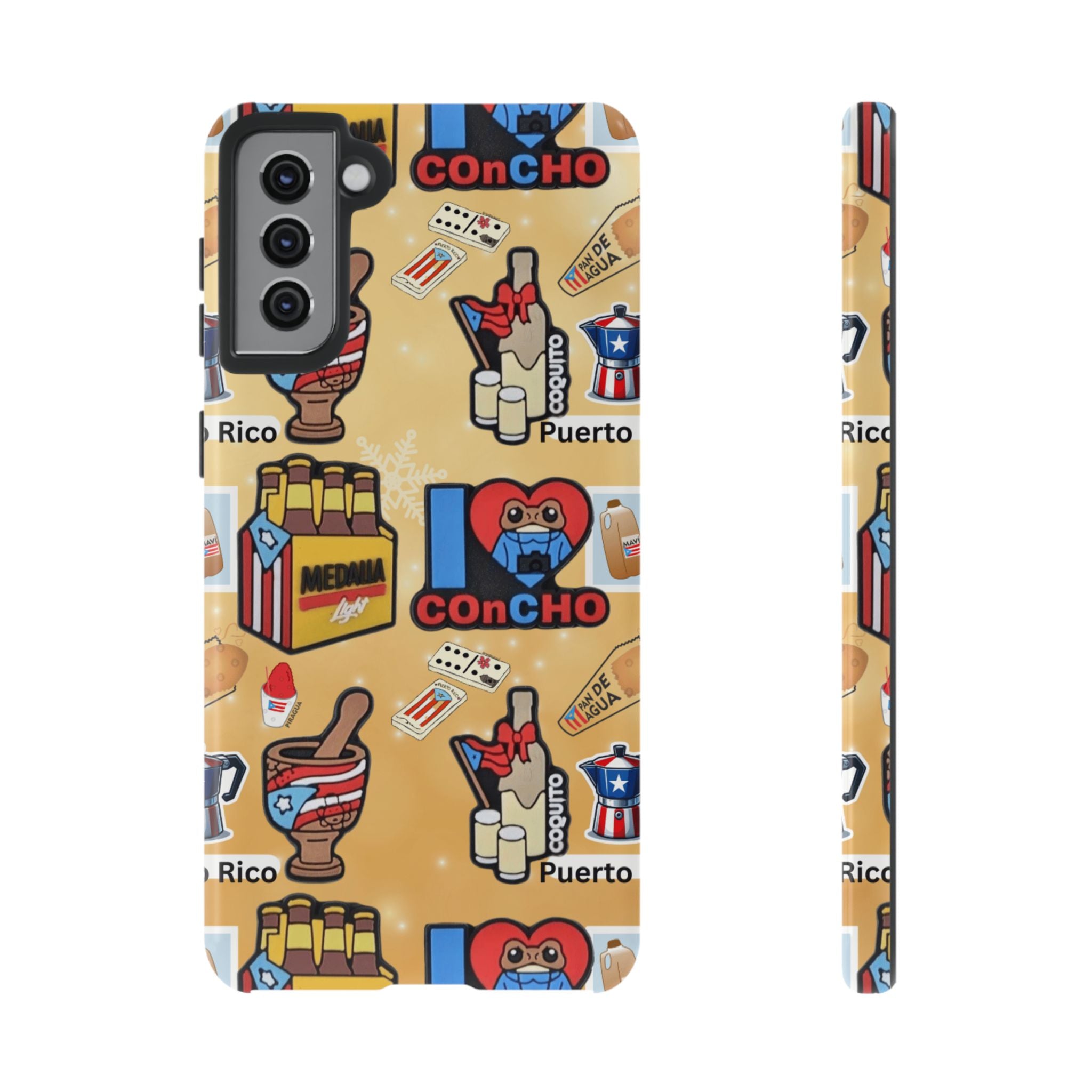 Puerto Rico Sticker Collage Tough Case  ‘I  Concho’ Pattern Phone Case