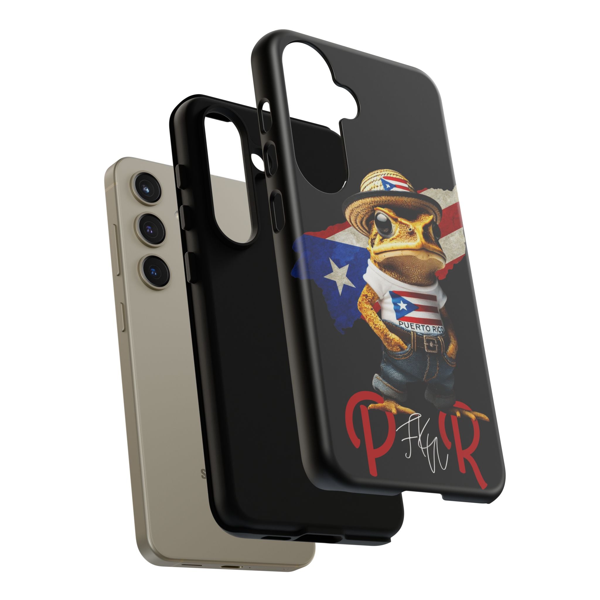 Puerto Rican Frog Tough Phone Case  Puerto Rico Flag Patriotic Protective Case