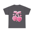 Pink Heart Cherries Tee  LOVE Graphic Valentine T-Shirt