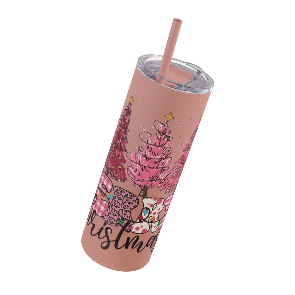 Christmas Tree Tumbler - 20oz Skinny Matte Drinkware Christmas gift mug