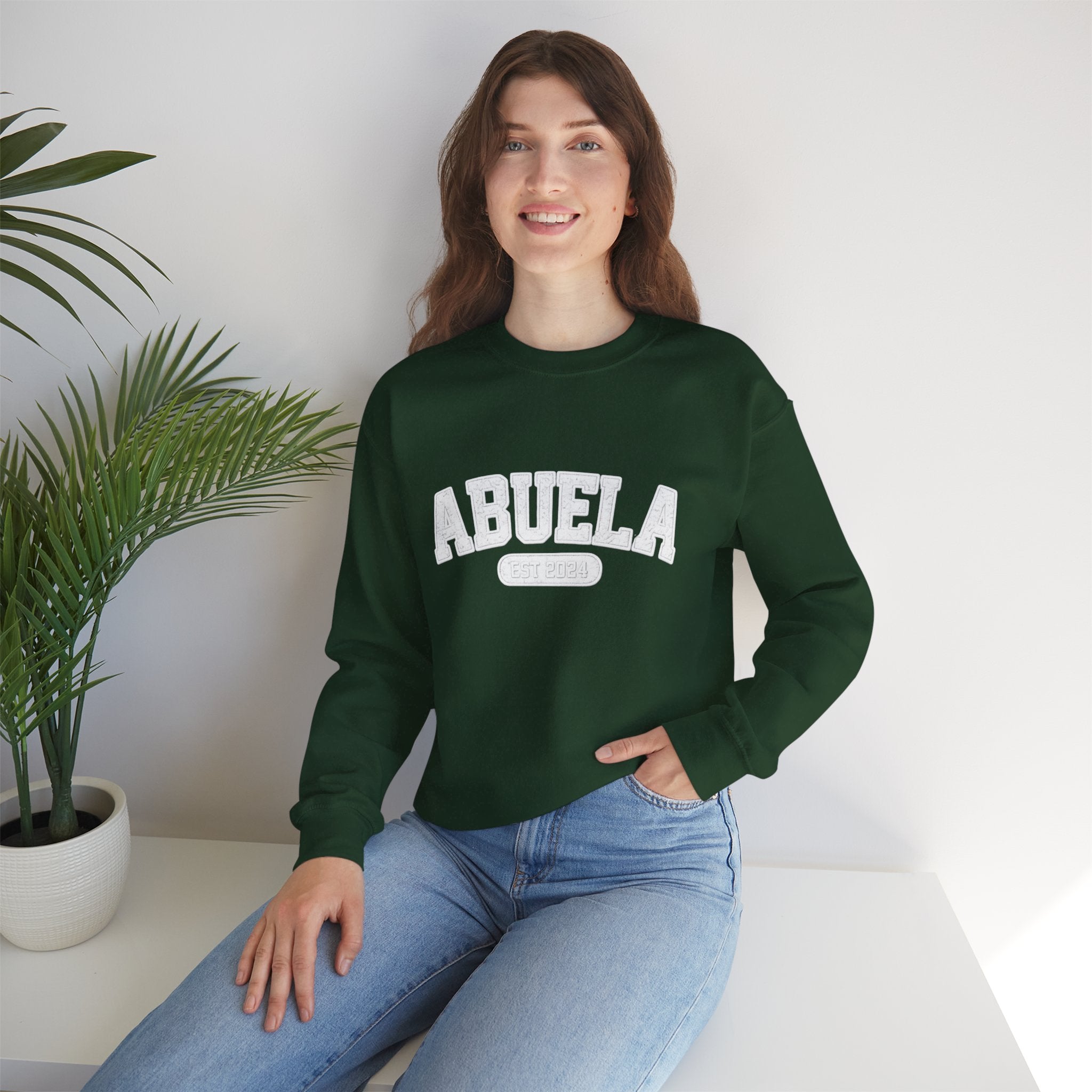 Abuela Varsity Crewneck Sweatshirt Cozy Grandma Gift Minimal Everyday Family Love Apparel
