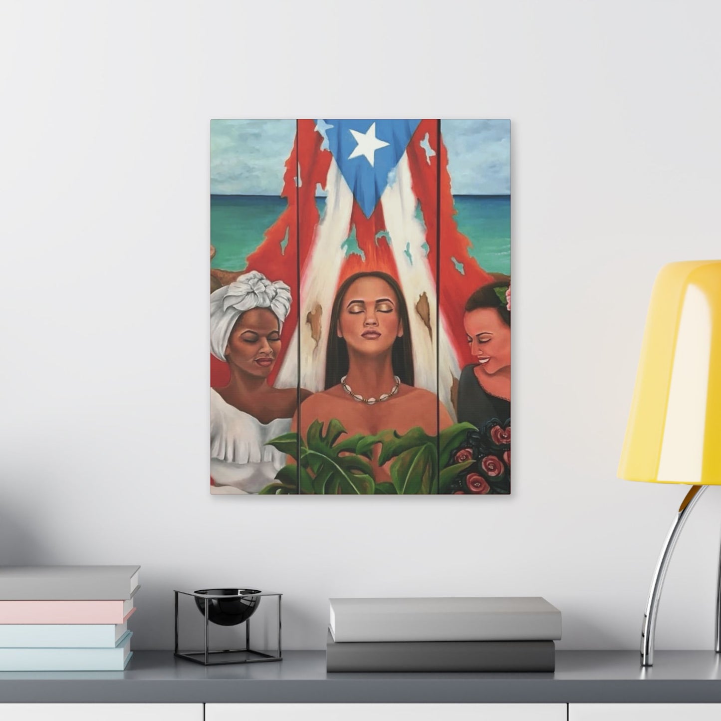 Capturing the Heart and Soul of Puerto Rican Art, Ethnic Canvas Print, Gift for Art Lovers, Beach-Themed Artwork