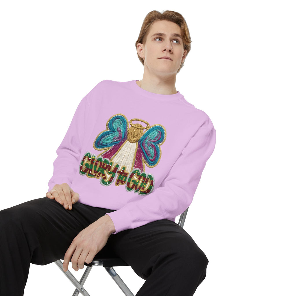 Glory to God Angel Sweatshirt Christmas Holiday Collection  Festive T-Shirt & Sweater