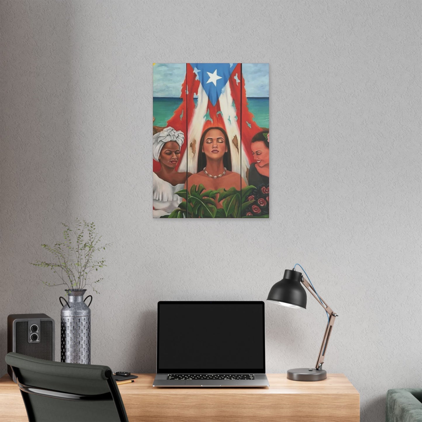Capturing the Heart and Soul of Puerto Rican Art, Ethnic Canvas Print, Gift for Art Lovers, Beach-Themed Artwork