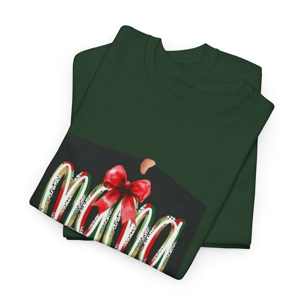 Festive Mama Tee, Cozy Holiday Shirt, Gift for Mom, Christmas T-Shirt, Unisex Cotton Tee