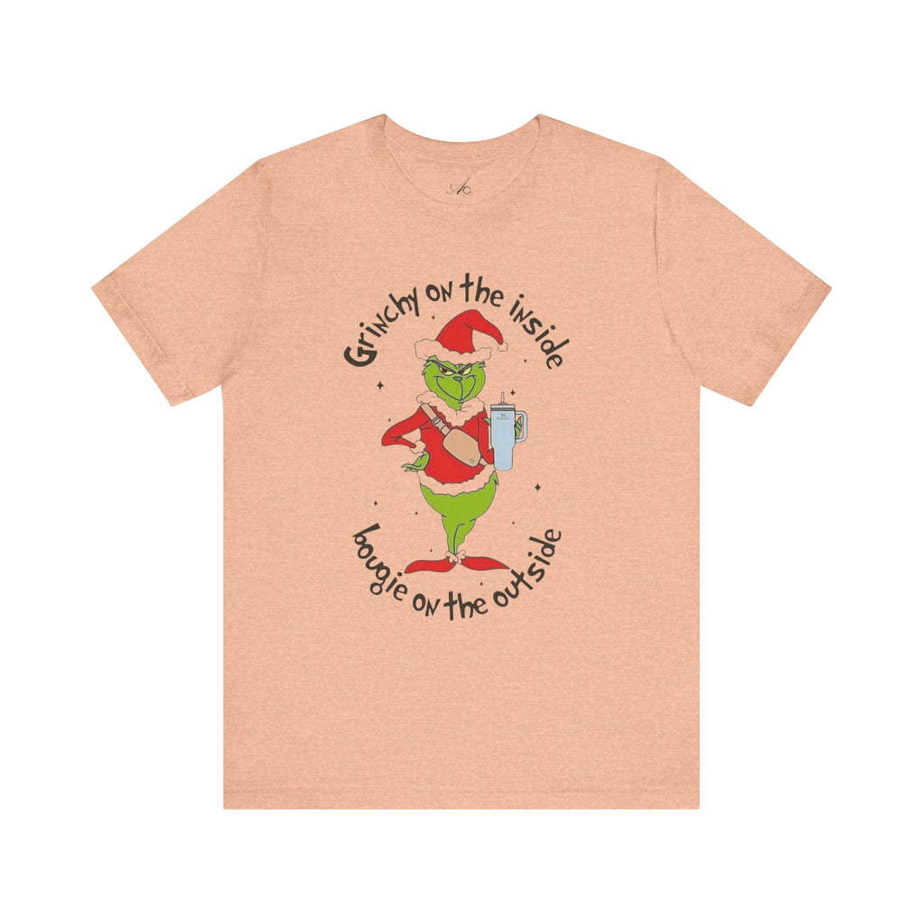 Grinch-Inspired Holiday Tee: 'Grinchy on the Inside, Boogie on the Outside'