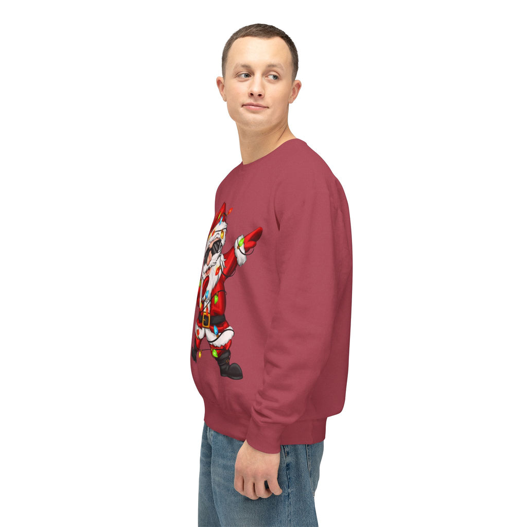 Funny Christmas tee Dabbing Santa Crewneck Sweatshirt  Funny Christmas Holiday Pullover