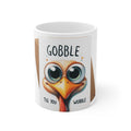 Cozy Fall Mug Thanksgiving Gobble Mug - 11oz Coffee Cup with Cute Turkey Design