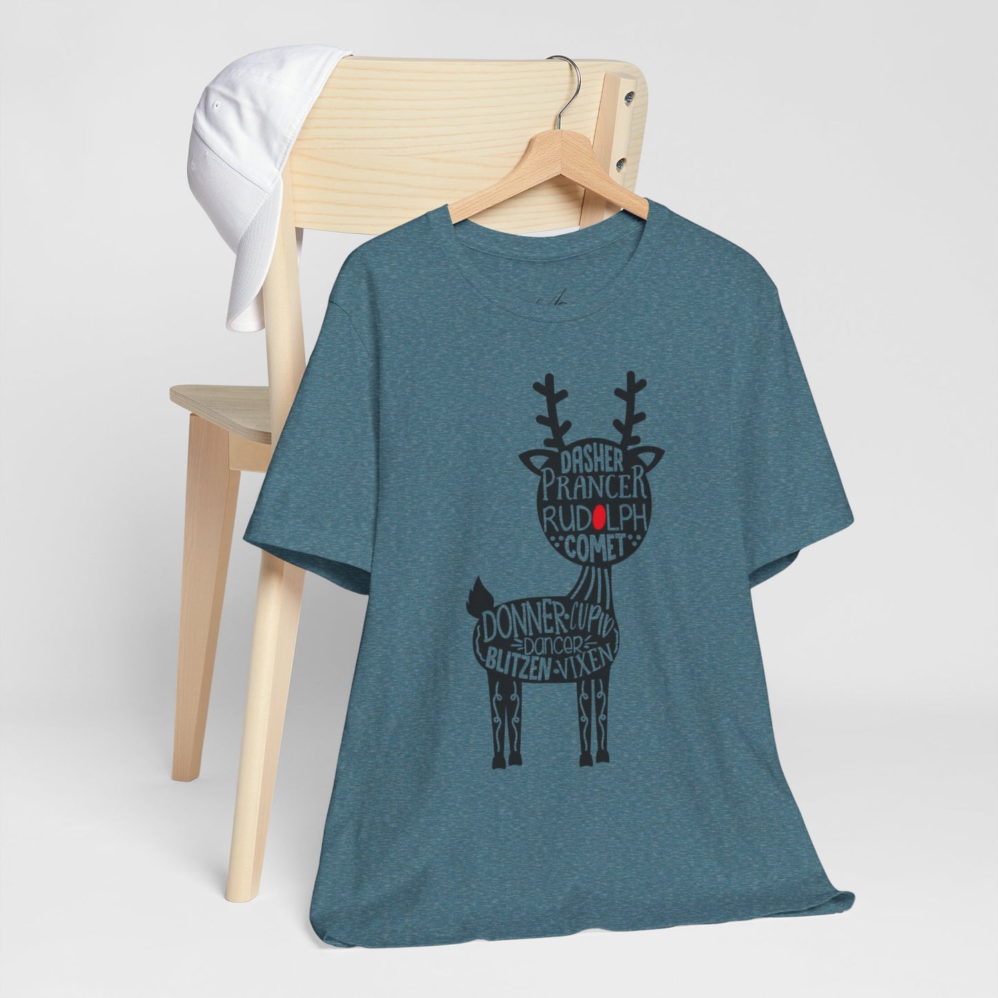 Christmas Reindeer Graphic Tee - Unisex Jersey Short Sleeve Shirt