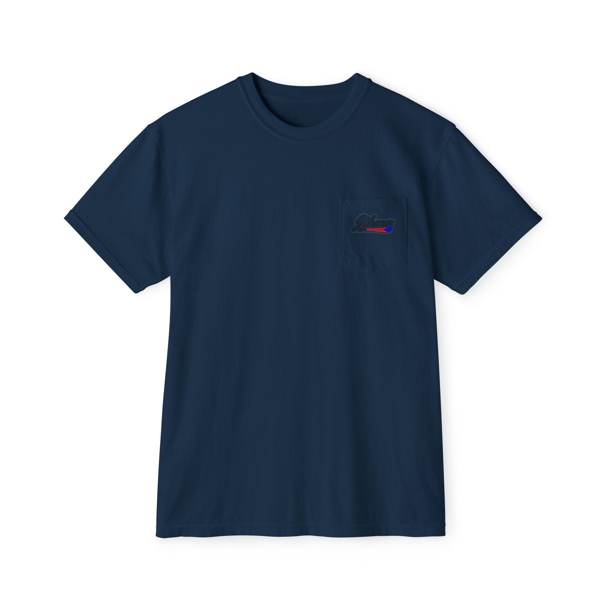 Jibaro Pocket TShirt Unisex Garment-Dyed Tee for Cultural Pride Puerto Rico Embroidered TShirt & Unisex Crewneck Sweatshirt