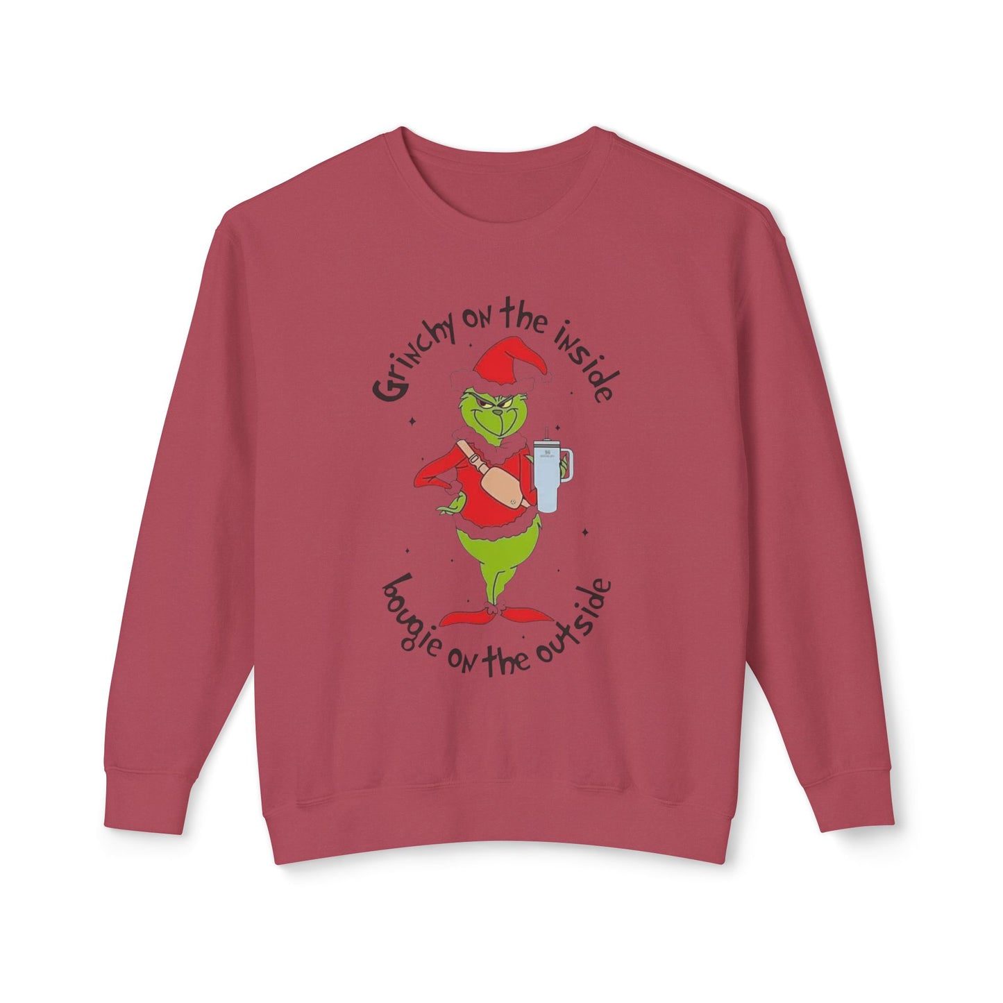 Funny, Cute & Classic Christmas Designs Grinchy on the Inside Crewneck Sweatshirt