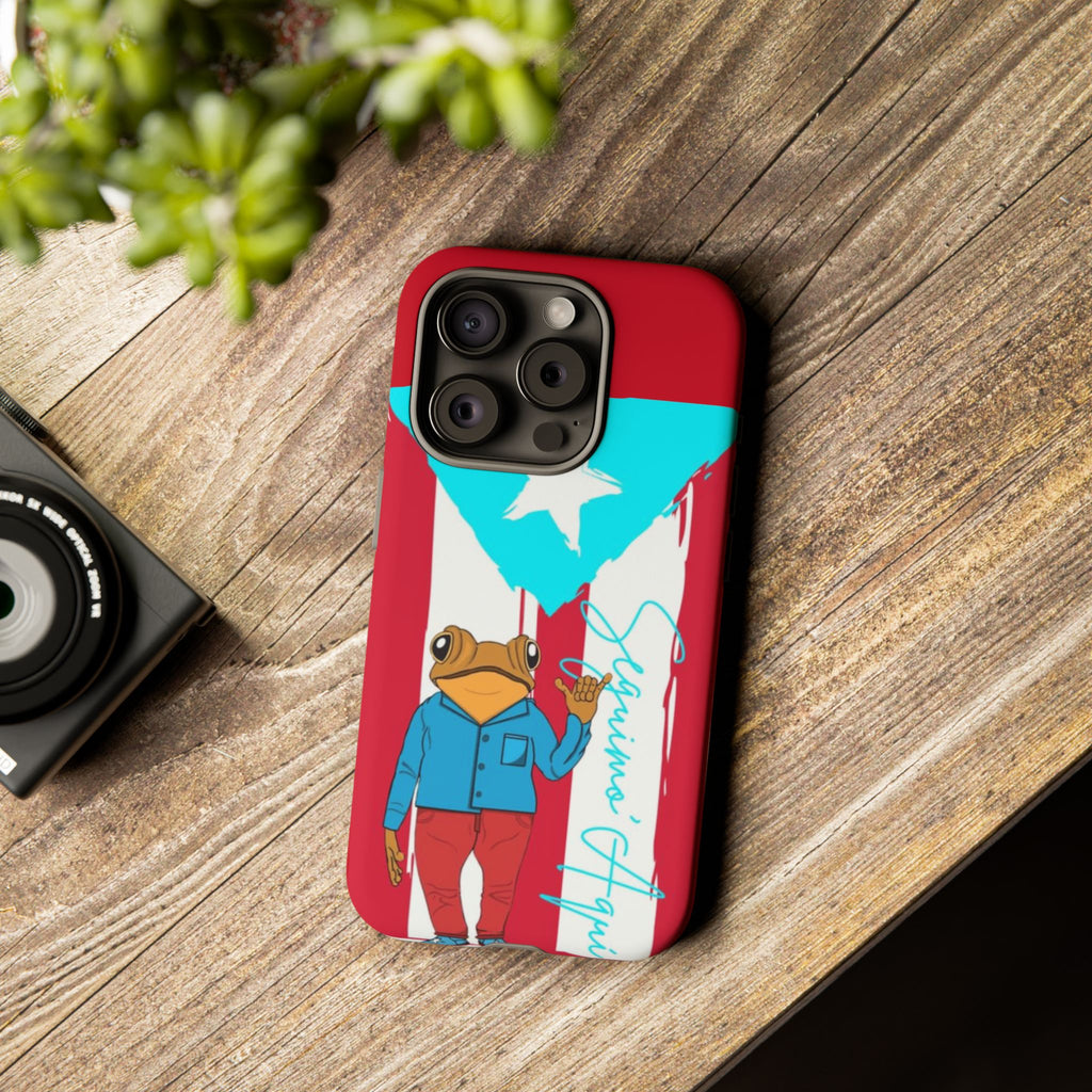 Puerto Rican Flag Frog Design ("Señorita Hops")Phone Case Isla del Encanto Phone Case – Puerto Rican Style