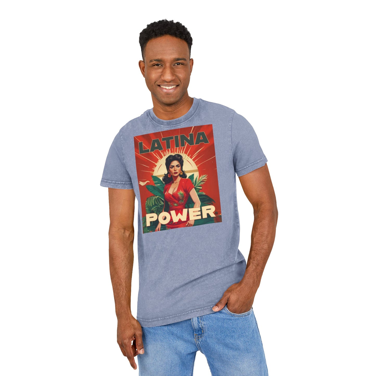 Latina Power Acid Washed Tee | Vintage Inspired Graphic Tee, Women's Empowerment Shirt, Legalize It Fashion, Gift for Her