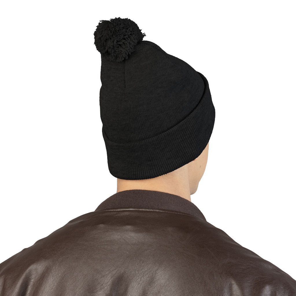 Toy Story Embroidered Pom-Pom Knit Cap Humor Cuffed Beanie – Warm, Soft & Sassy Winter Hat