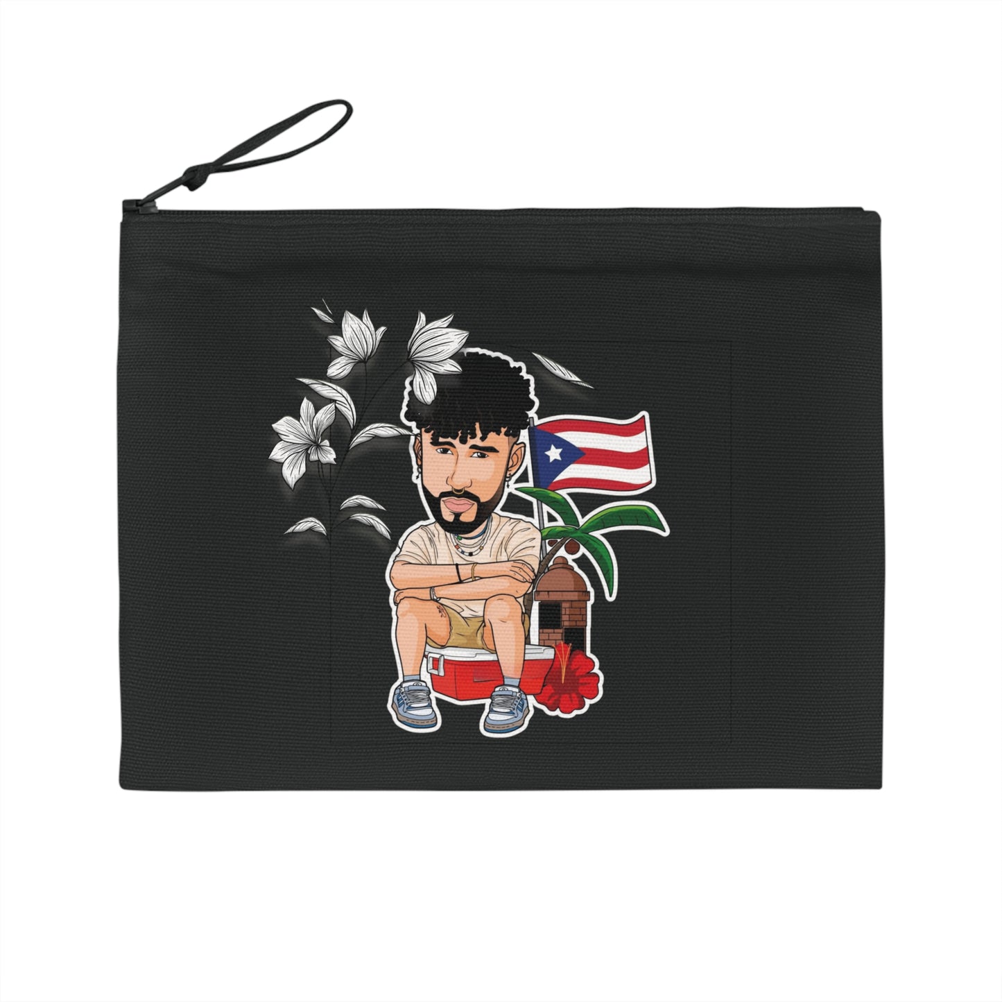 Puerto Rican Pride Pencil Case, Cute Cartoon Stationery Pouch, School Supplies, Gift for Students, Office Organizer