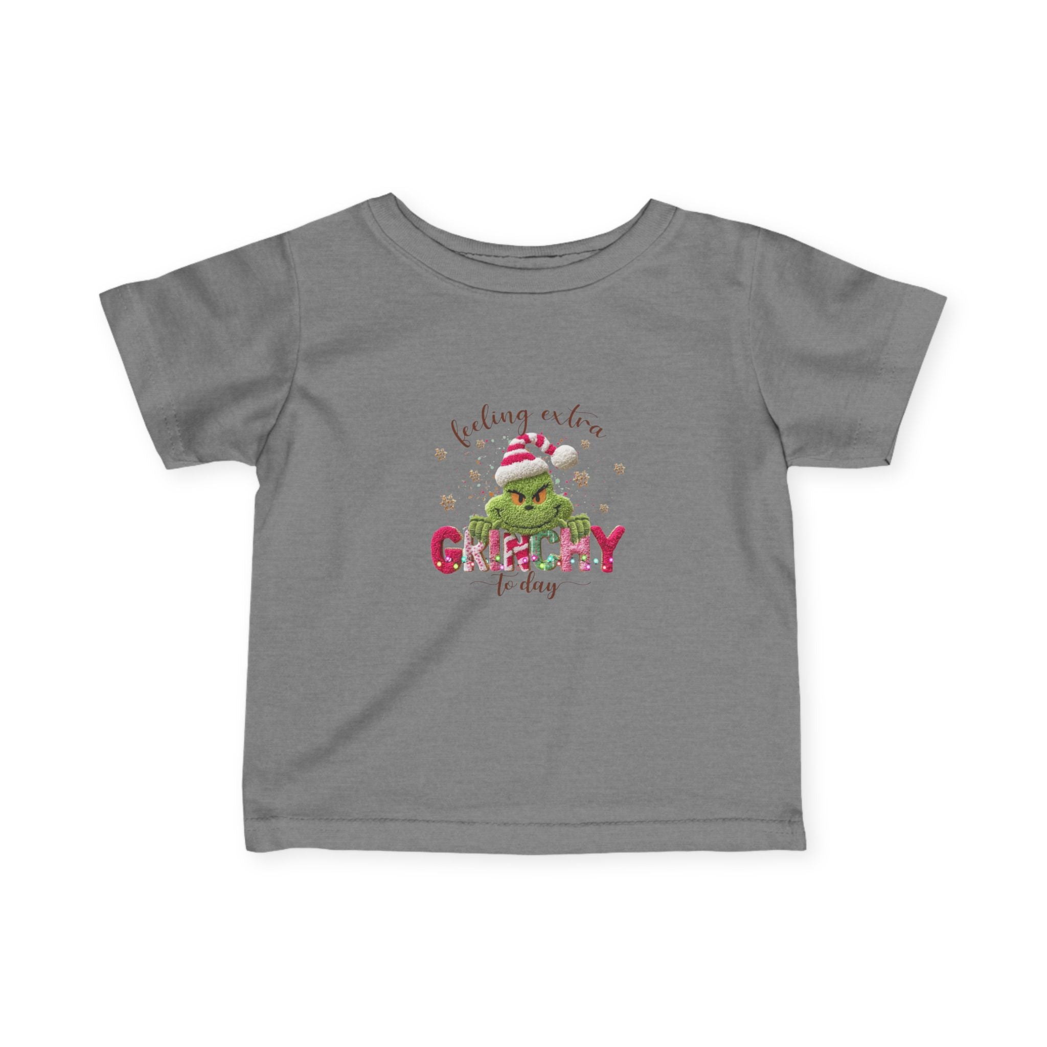 Infant Tee - "Feeling a Little Grinchy Today" Cute Baby Christmas Shirt