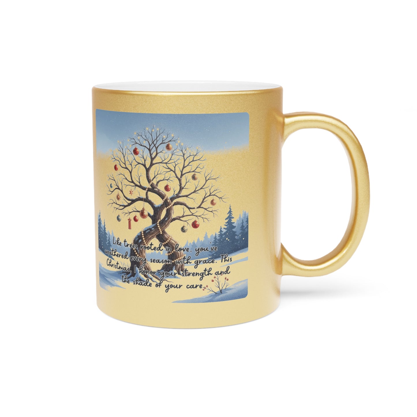 Holiday Mugs Christmas Gift Ideas Hot Cocoa & Coffee Cup Designs Inspirational Winter Tree Metallic Mug