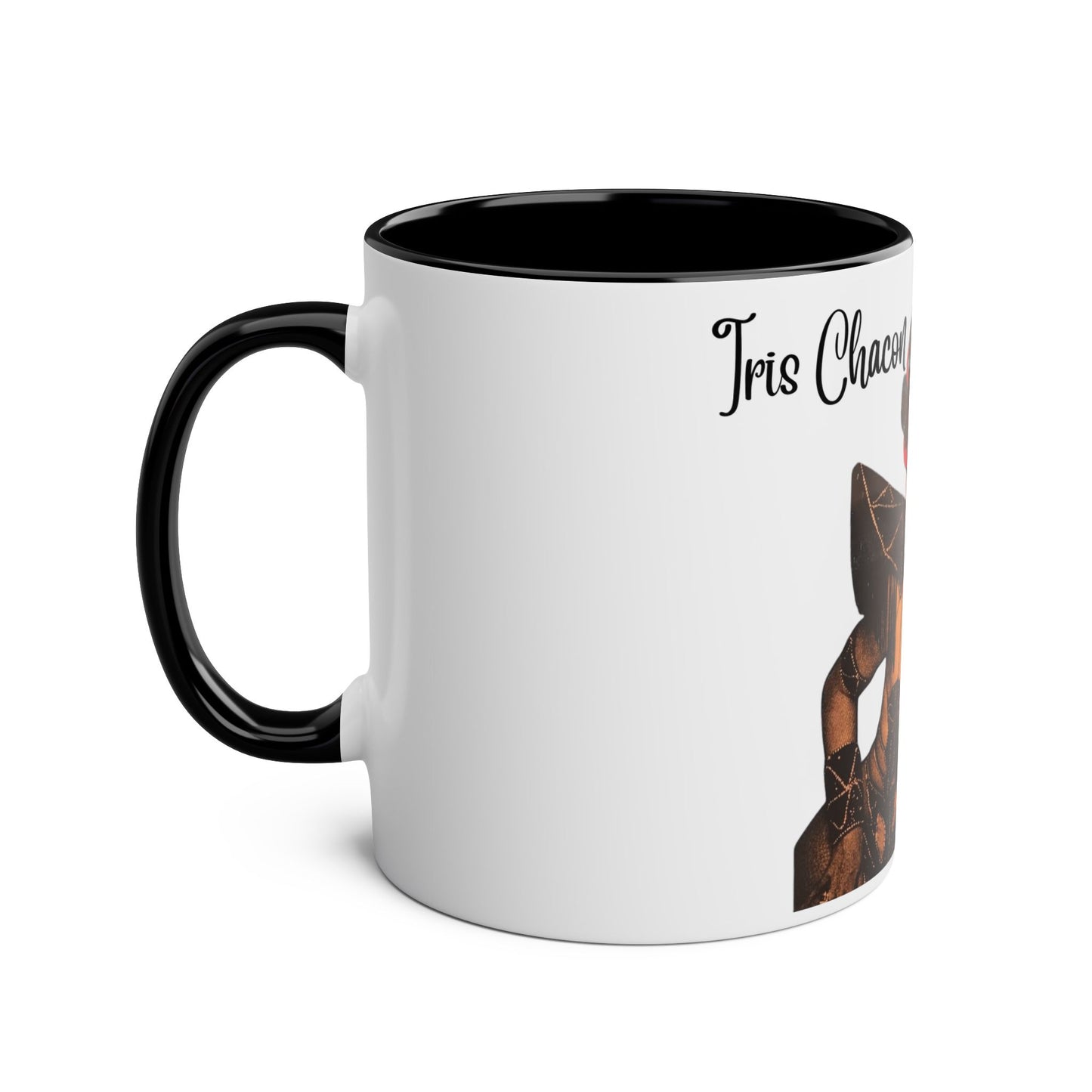 The onli one Iris Chacon Unique Two-Tone Coffee Mug - Iris Chacon Inspired Art, Trendy Mug for Coffee Lovers, Gift for Her, Retro Style,