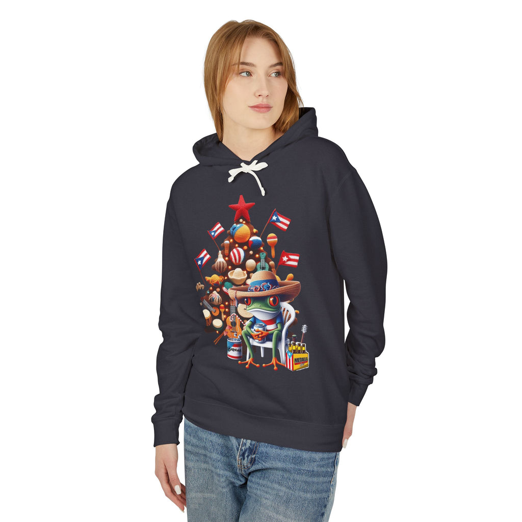 Puerto Rico Navidades Holiday Fiesta Hoodie — Puerto Rican Christmas Tree Graphic Sweatshirt