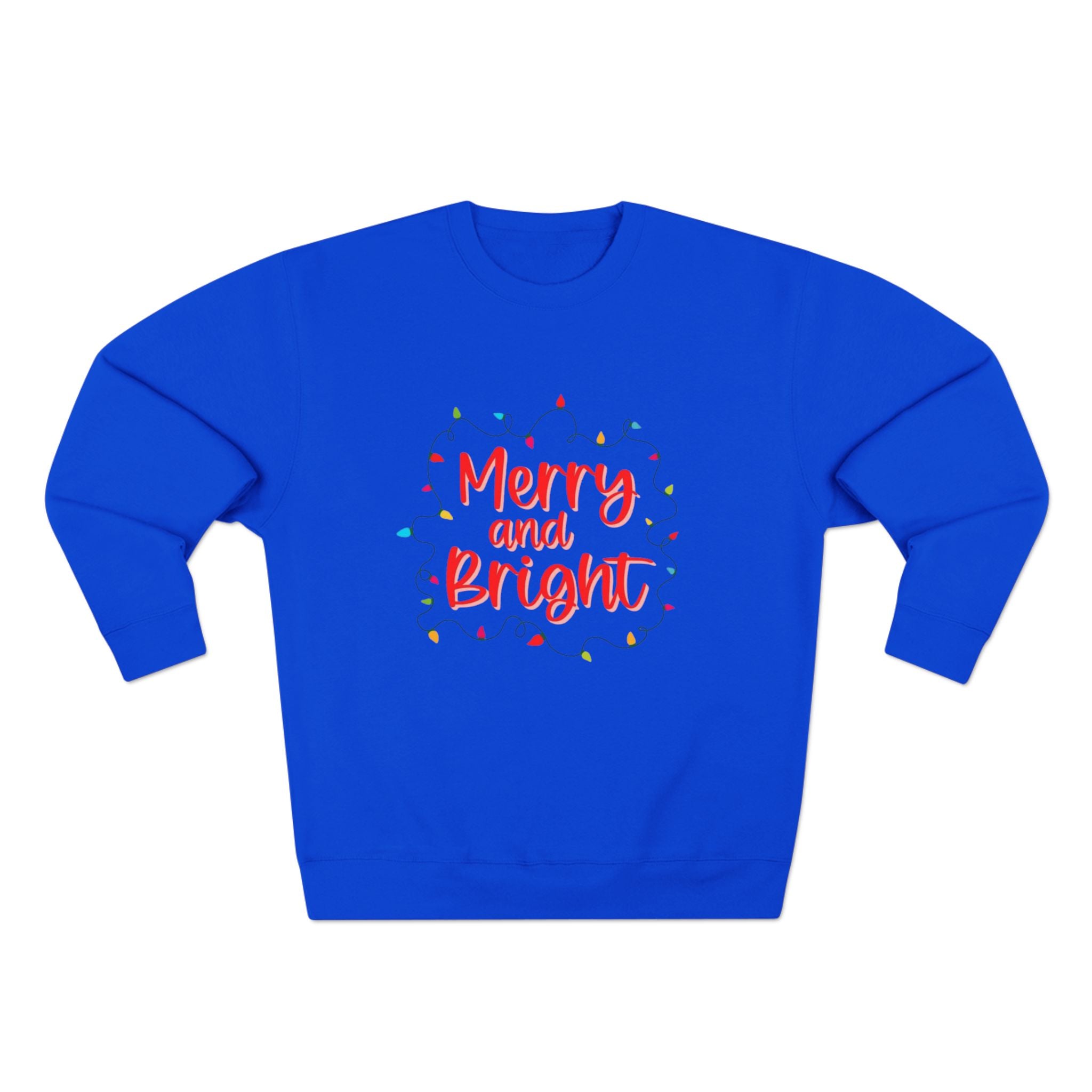 Christmas T-Shirts & Sweatshirts | Holiday Graphic Tees & Cozy Festive Wear Merry and Bright Crewneck Sweatshirt