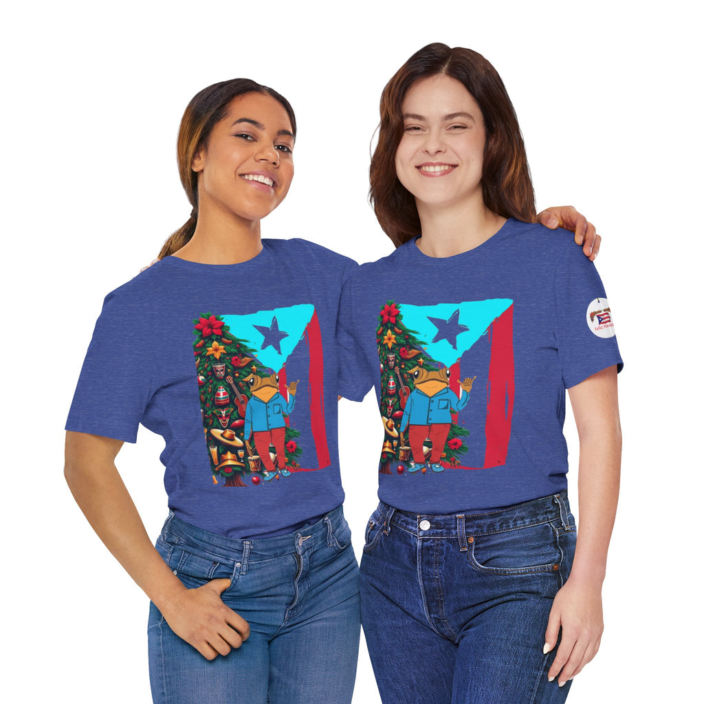 Puerto Rico Holiday T-Shirt  Coquí by Christmas Tree Graphic Puerto Rico’s Navidades