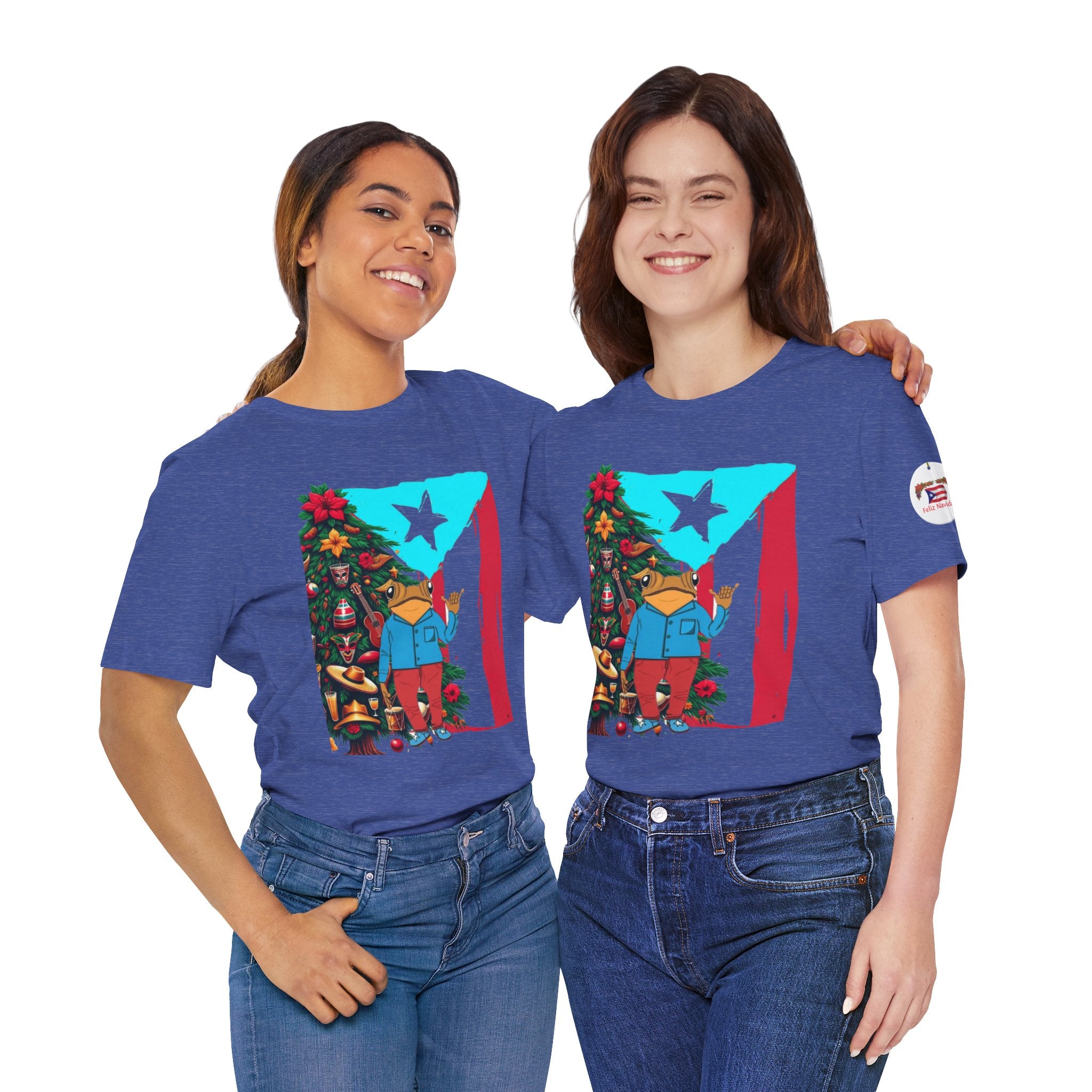 Puerto Rico Holiday T-Shirt  Coquí by Christmas Tree Graphic Puerto Rico’s Navidades