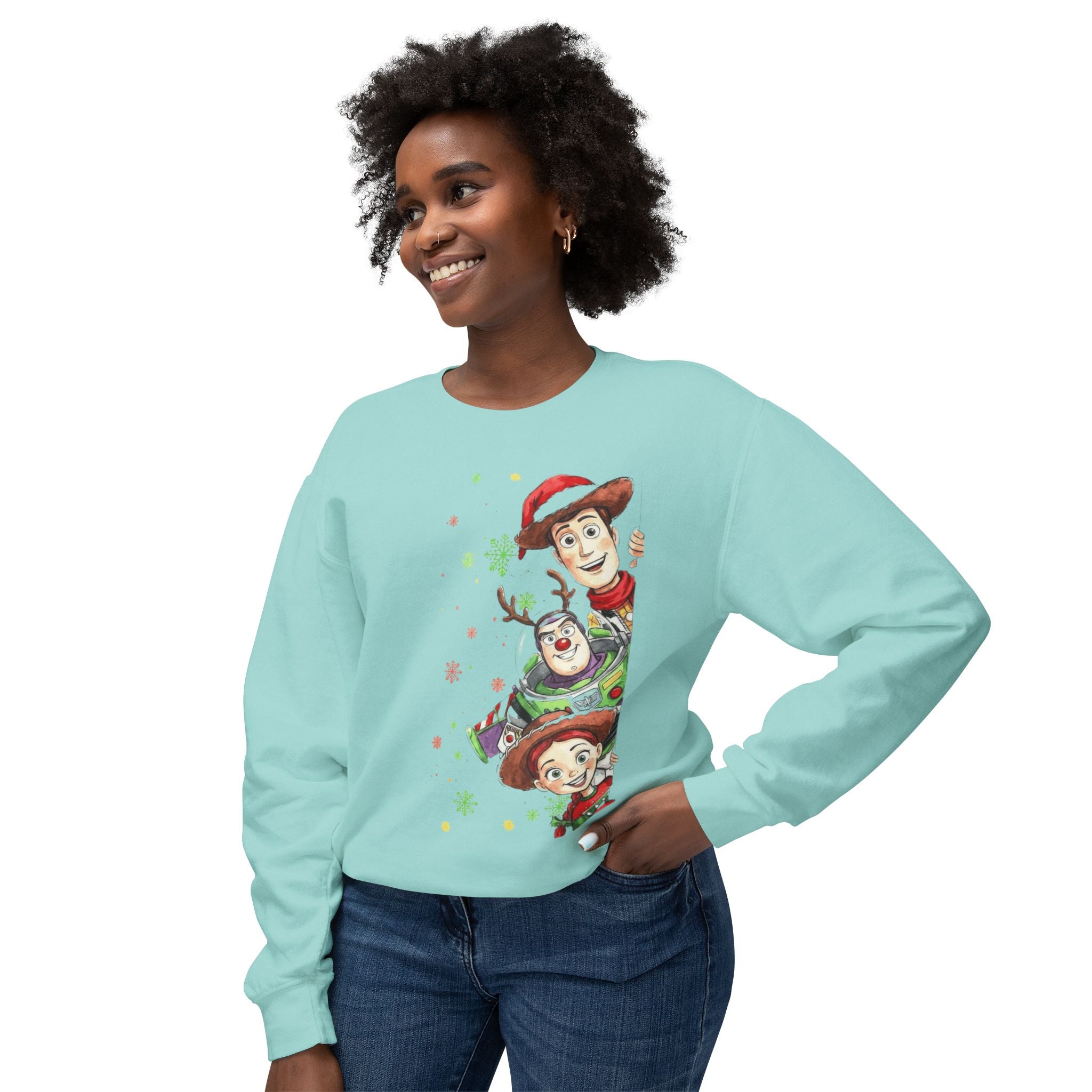 Christmas Toy Cowboy Crewneck Sweatshirt  Festive Woody & Friends Holiday Sweatshirt Cartoon Christmas T-shirts and Sweaters