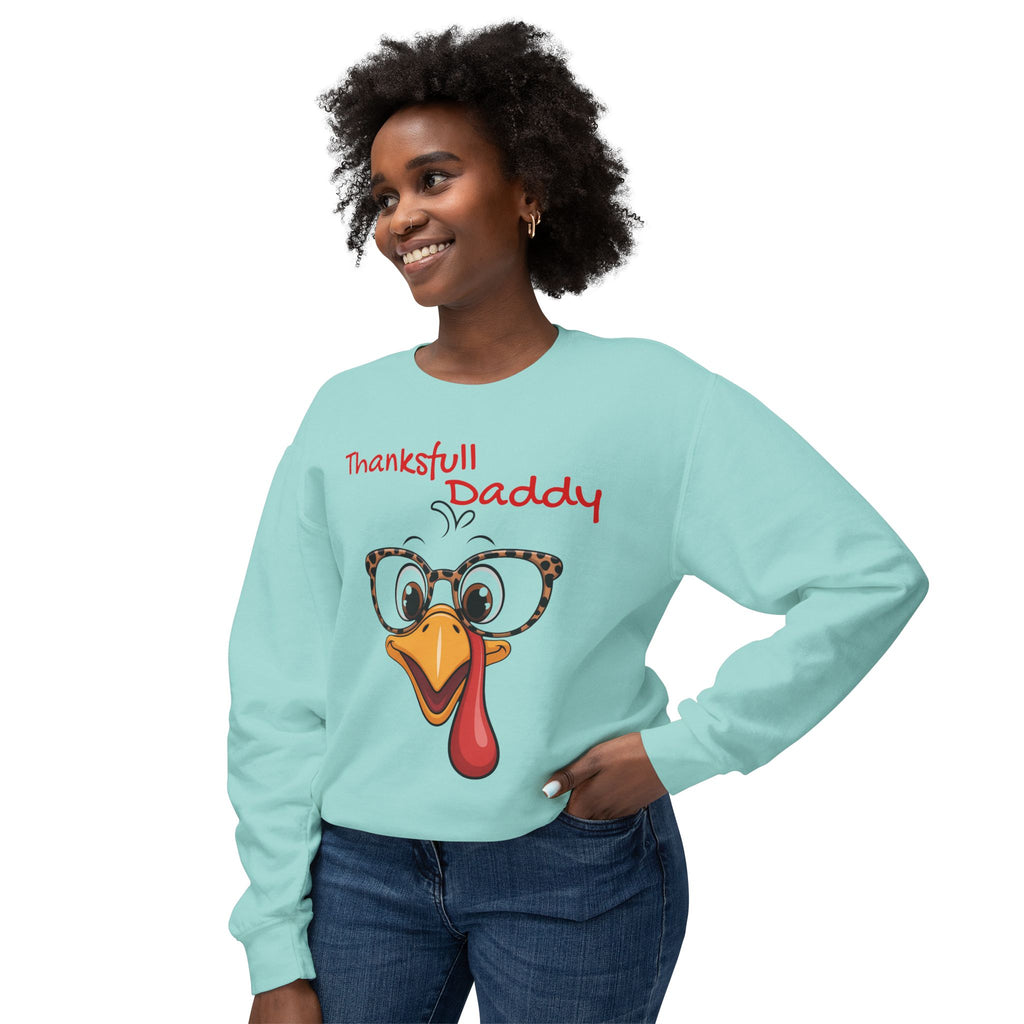 Thanksgiving Turkey 'Thankstfull Daddy' Crewneck Sweatshirt Fall T-Shirts and Sweatshirts Collection