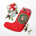 Christmas Stocking with Skull Design Charming Christmas Owl Stocking, Holiday Decor, Festive Christmas Gift, Personalized Stocking, Winter Home Decoration