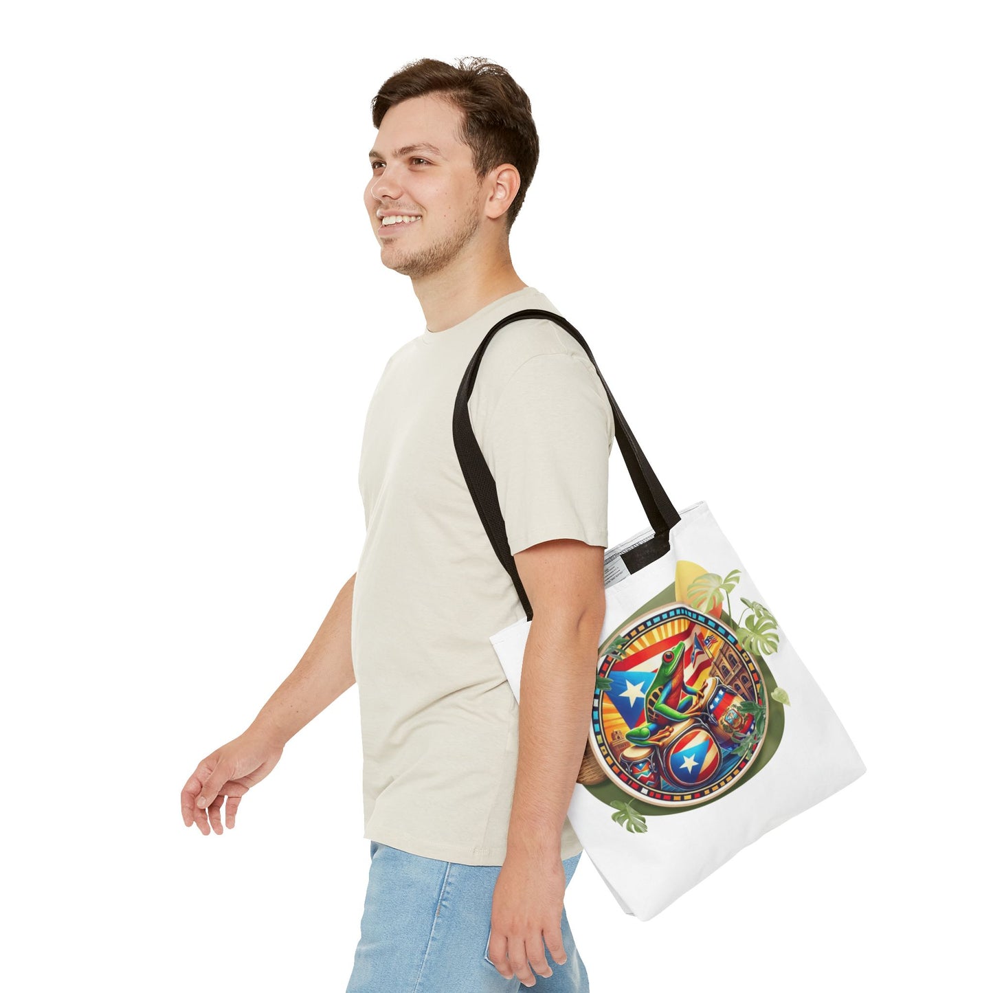 Puerto Rican Flag Tote Borinquen Beach Essentials, Travel Companion, Great for Gifts or Festivals