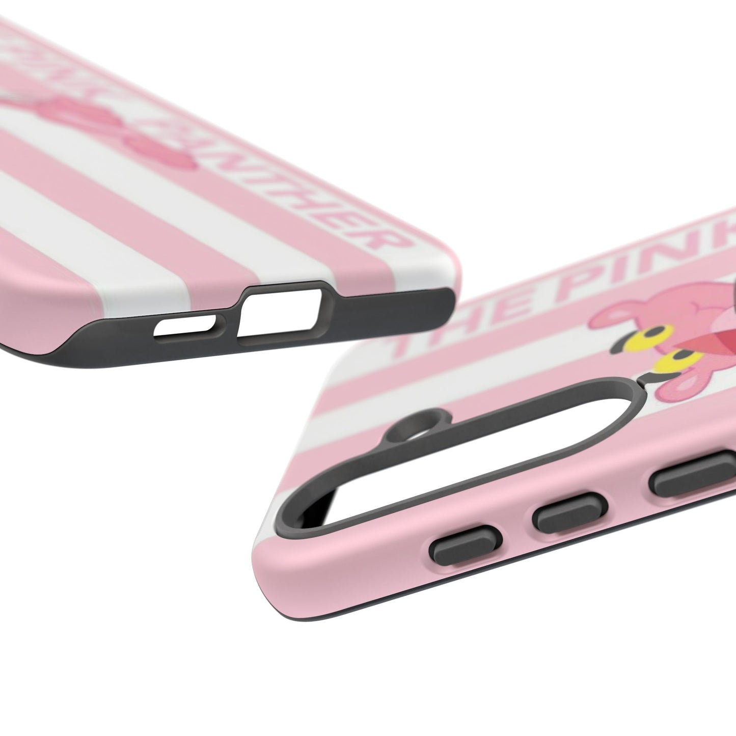 Pink Panther Tough Case Retro Striped Phone Case with "The Pink Panther" Design
