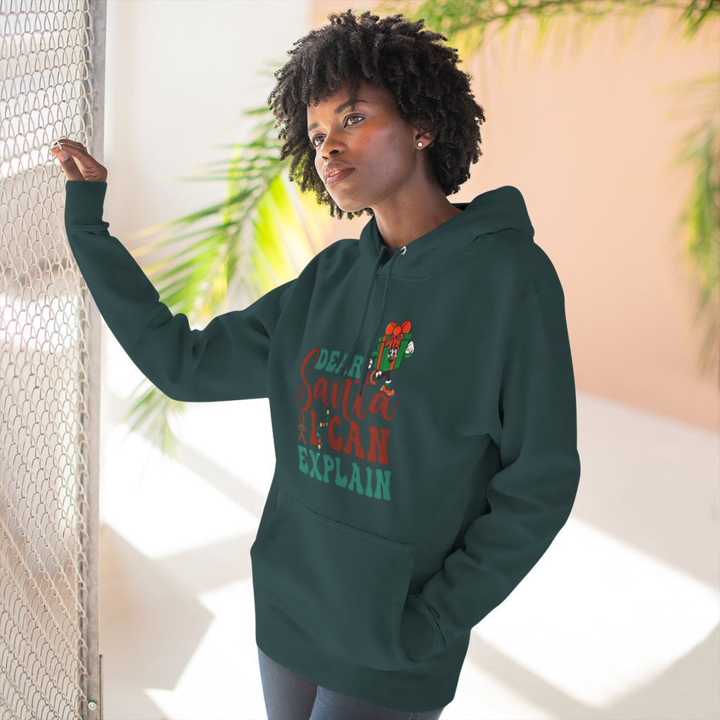 Christmas Hoodie “Dear Santa I Can Explain” Funny Holiday Pullover Christmas T-Shirts and Sweatshirts Collection