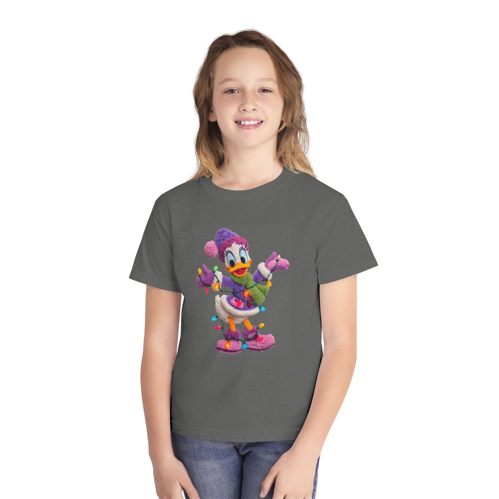 Duckling Holiday Tee — Cute Winter Lights Kids T-Shirt