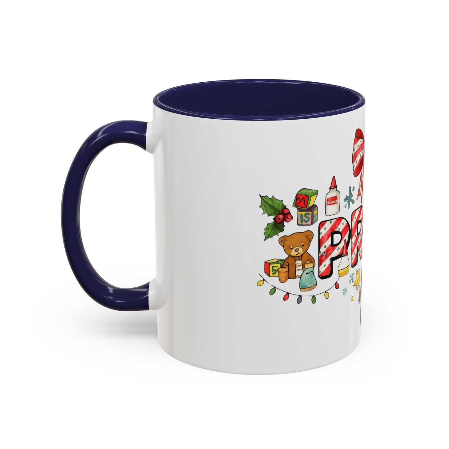 Holiday Teacher Coffee Mug 'PRE-K' Festive Gingerbread & Candy Cane Design (11/15oz) School Staff Christmas Mug Collection
