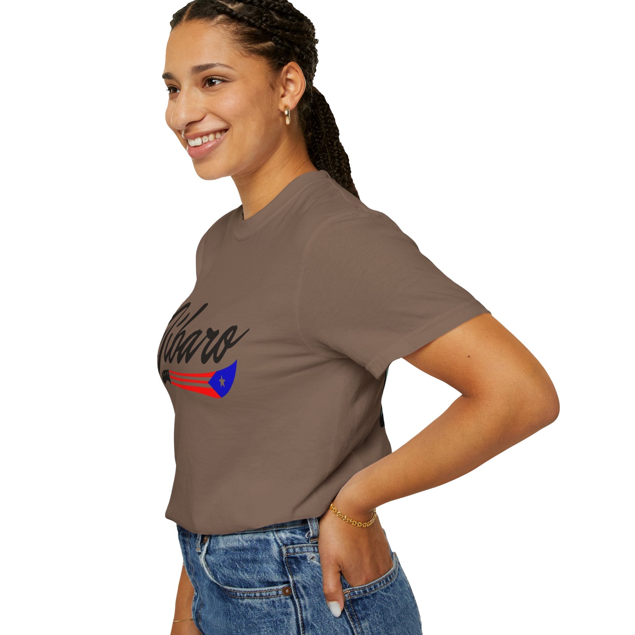T-Shirt  "Jíbaro" Puerto Rican Heritage Tee (Back Machete  Sombrero de Paja Design) Puerto Rico’s Navidades